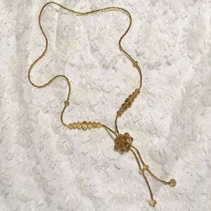 Vintage Glass Bead Necklace Flapper Art Deco Sautoir Tassel Layered Statement